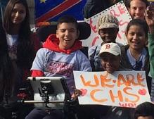 In the crowd at Concord High School